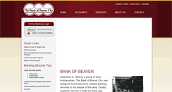 Desktop Screenshot of bankofbeaver.com